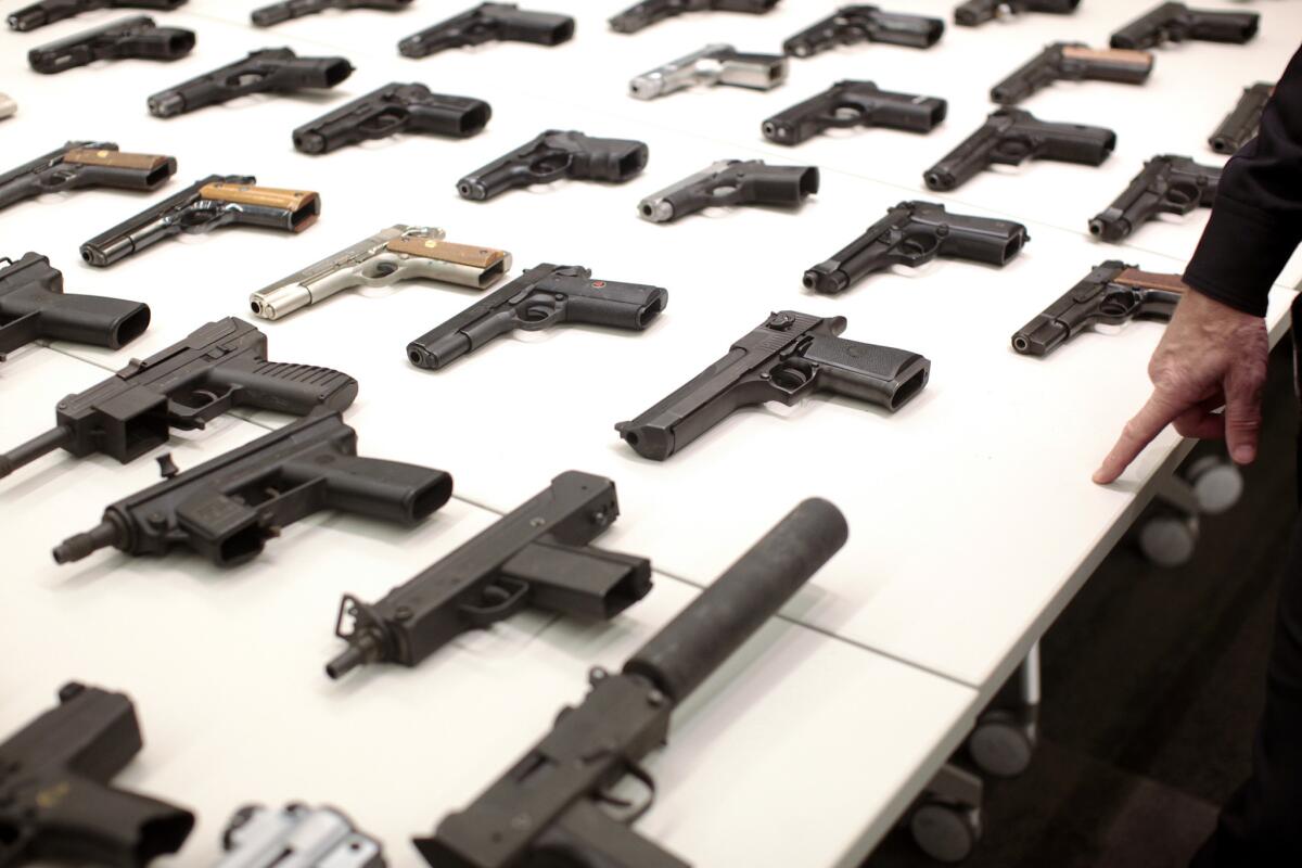 The haul from an LAPD gun buyback held in December 2012.