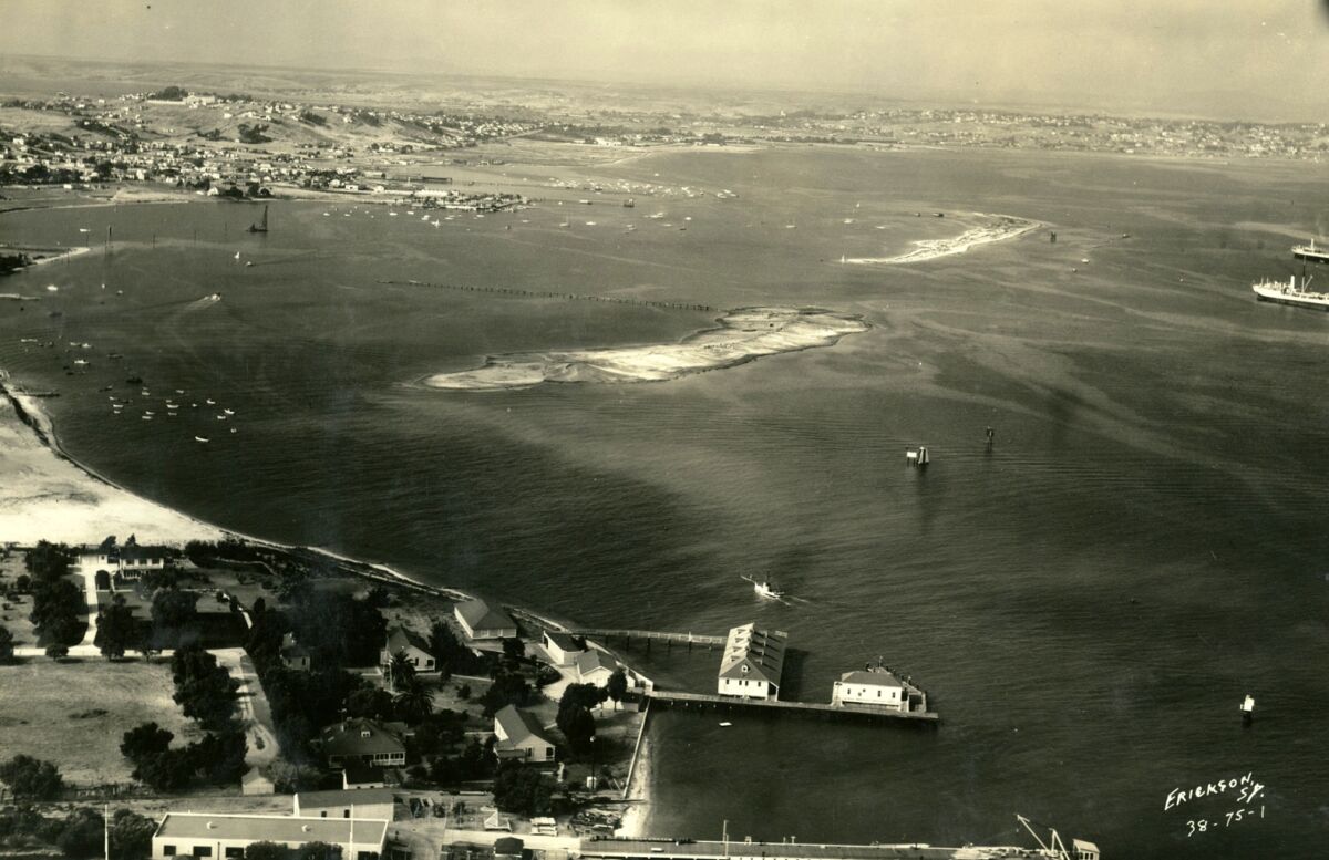 The shoal that became an island, circa 1938. 