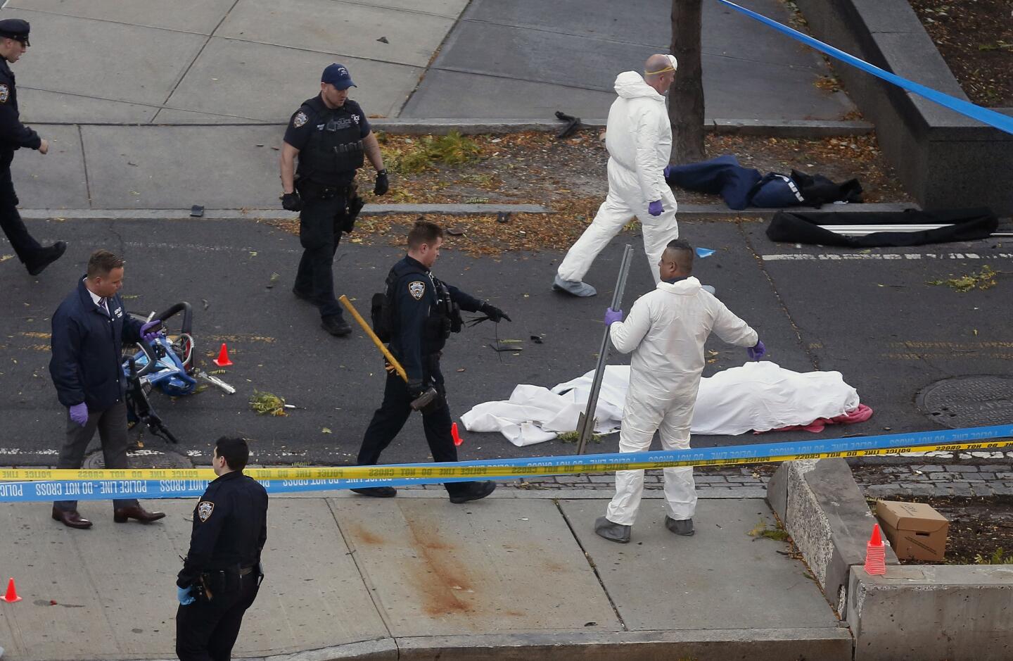 Pickup strikes bicyclists in Lower Manhattan