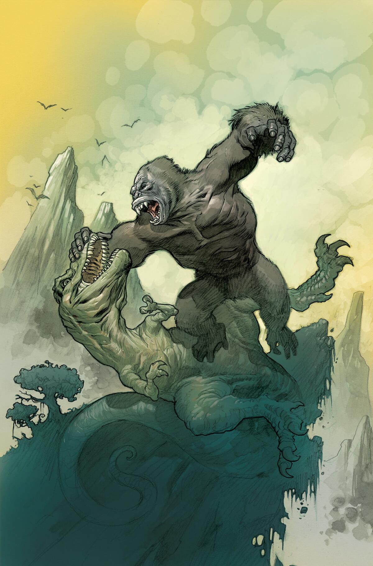 A variant cover for "Kong of Skull Island" No. 1 (Eric Powell / Boom! Studios)
