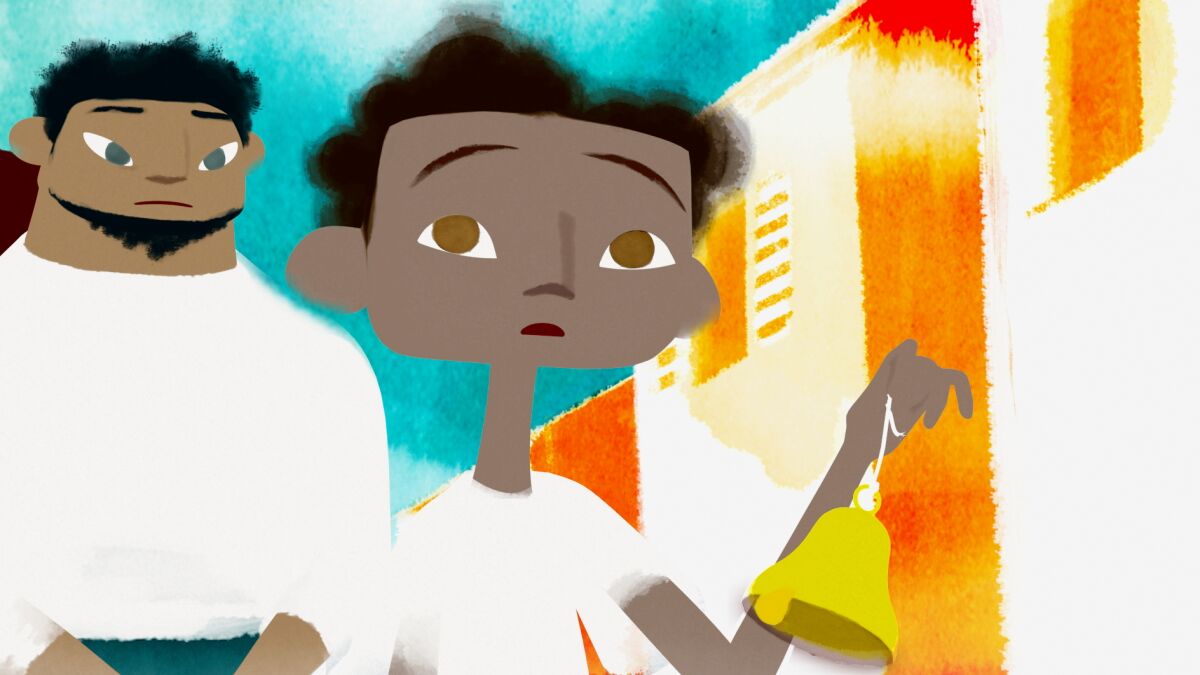 An image from the animated short film "Le Jour Extraordinaire" (Flowing Through Wonder) by Joanna Lurie
