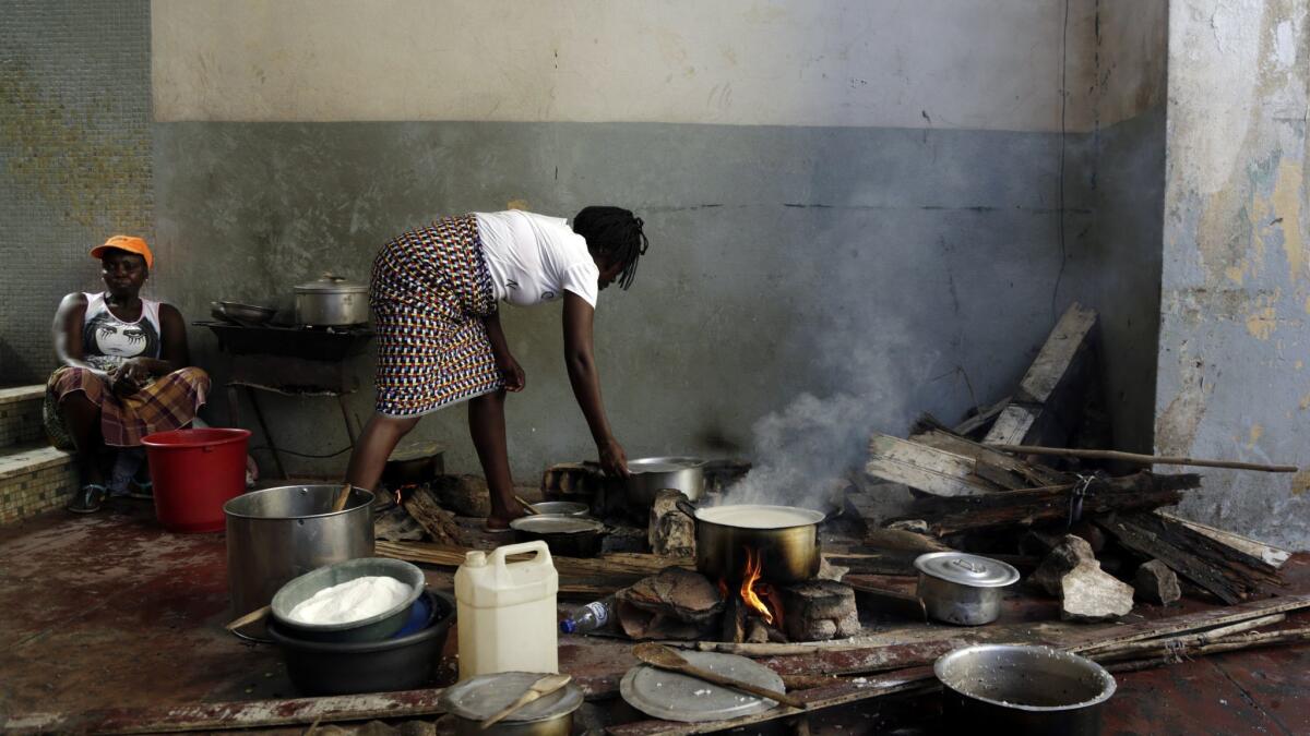 A camp for displaced residents in Mozambique.