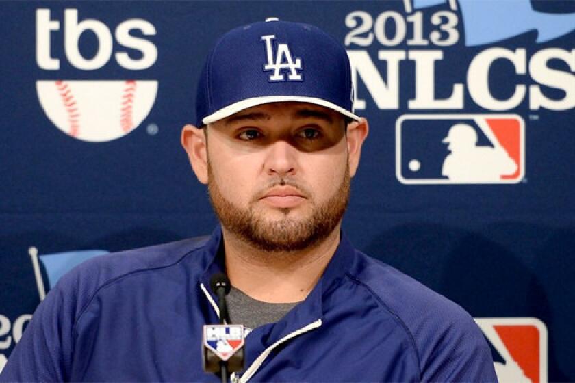 Dodgers right-hander Ricky Nolasco will start for L.A. in Game 4 of the National League Championship Series at Dodger Stadium on Tuesday.