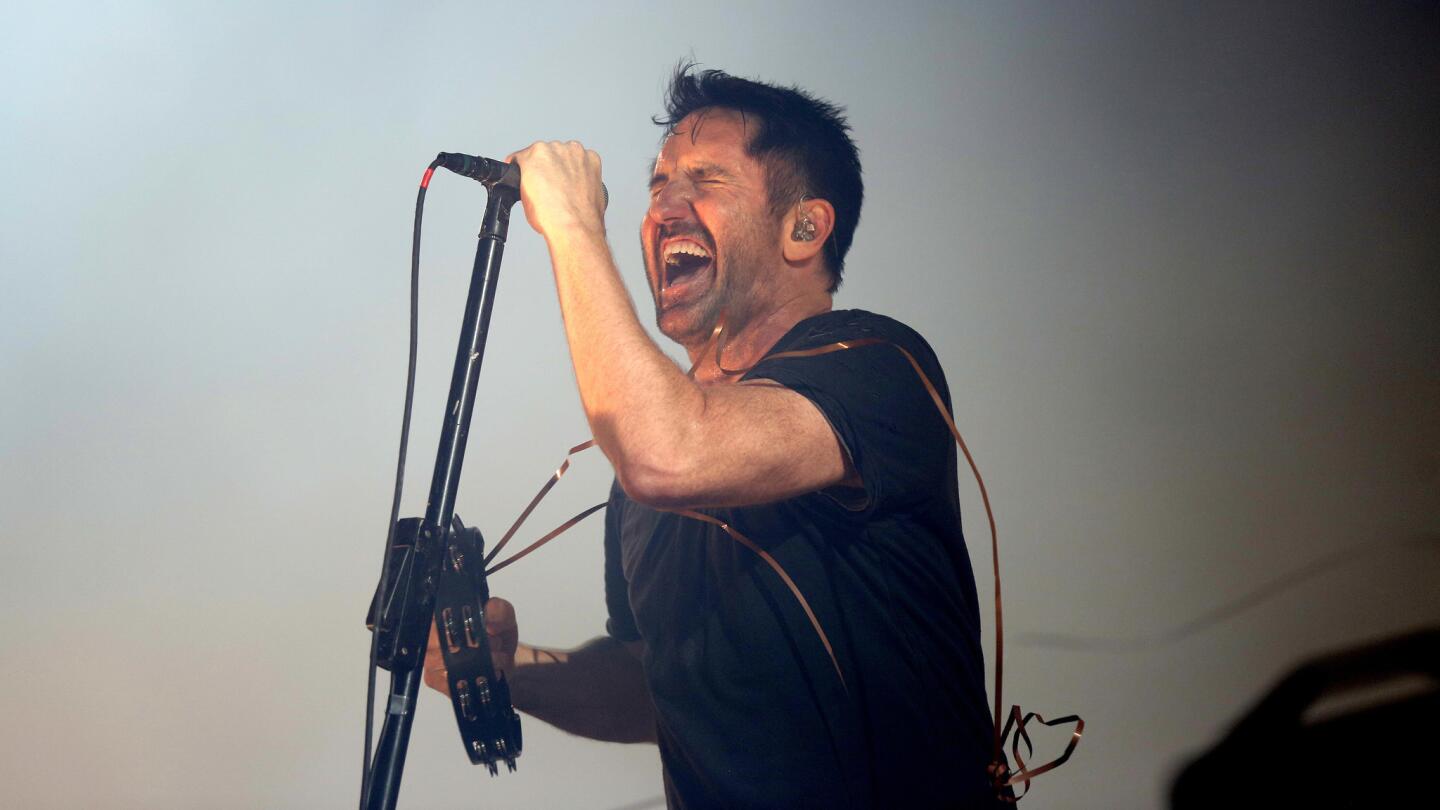 Trent Reznor of Nine Inch Nails performs on Day 3 of FYF at Exposition Park in Los Angeles.
