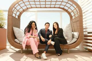 LOS ANGELES, CA - APR 23: (L-R) Scott Neustadter, and Nzingha Stewart and Lauren Neustadter at the Andaz West Hollywood Hotel in West Hollywood, CA on April 23, 2023.