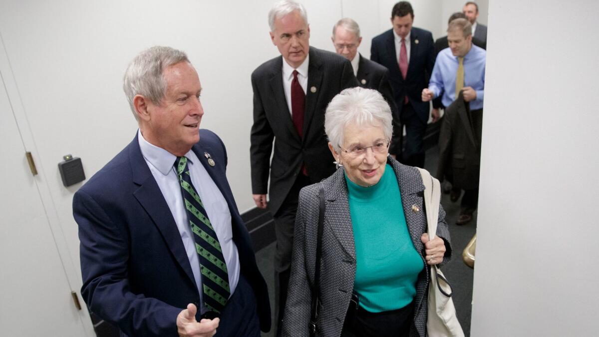 Rep. Virginia Foxx (R-N.C.), right, introduced the Preserving Employee Wellness Programs Act.