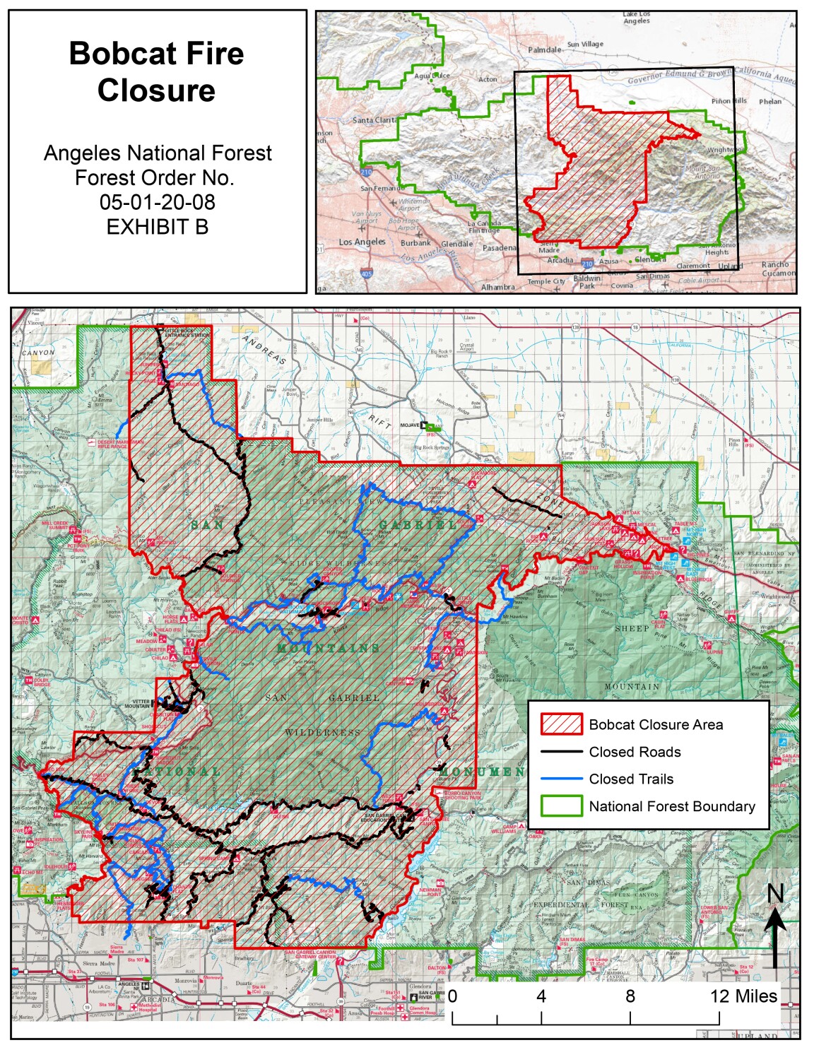 Angeles National Forest Partly Reopens With Burned Area Closed Los Angeles Times Tonto 2022 Closure Map