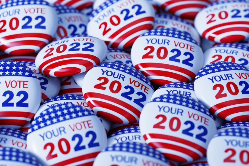Your Vote 2022 written badges. Great use for election and voting concepts. 2022 US Midterm Election concept.