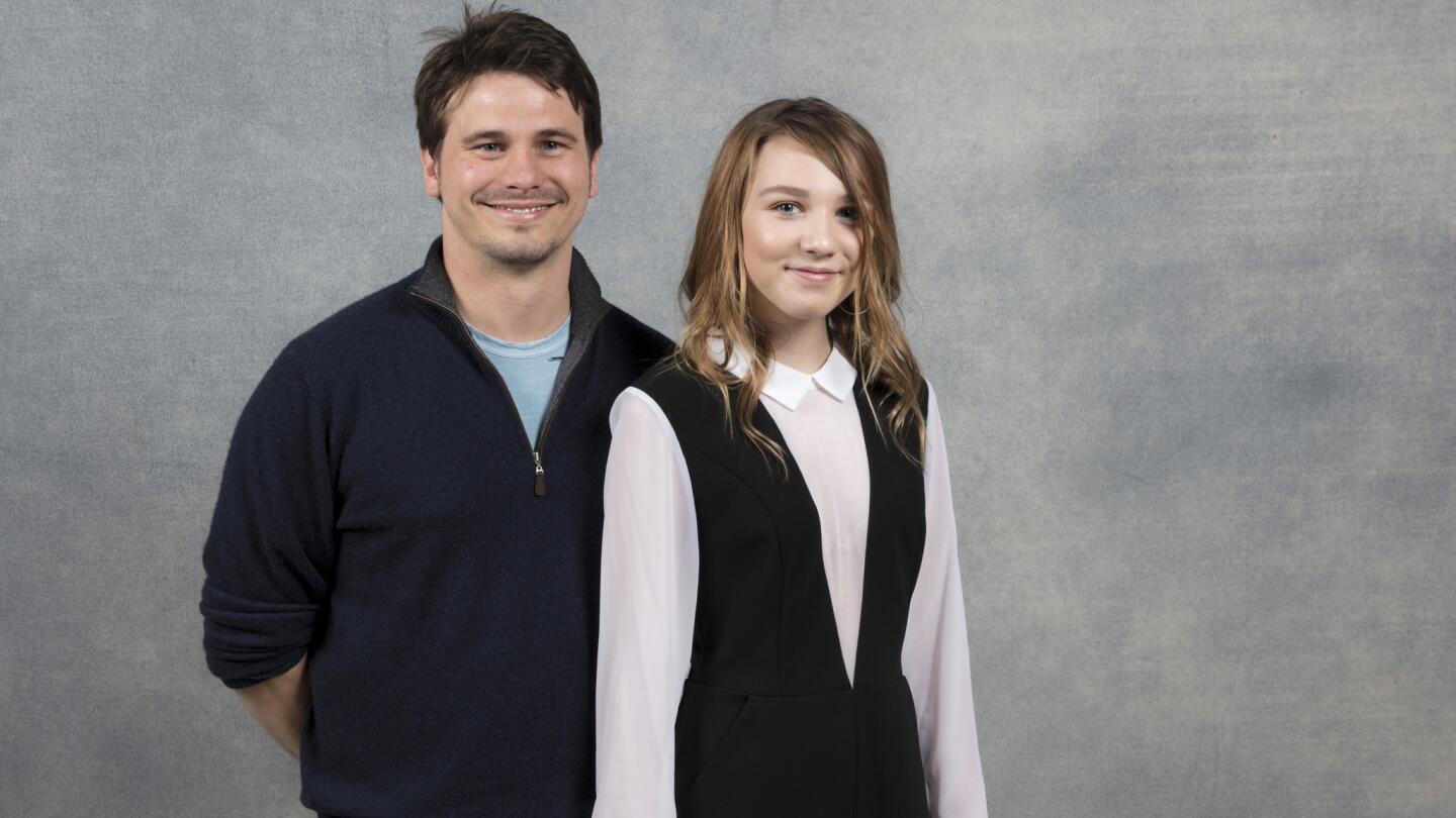 Actor Jason Ritter and actress Isabelle Nelisse, from the film "The Tale," photographed in the L.A. Times Studio at Chase Sapphire on Main, during the Sundance Film Festival in Park City, Utah, Jan. 21, 2018.