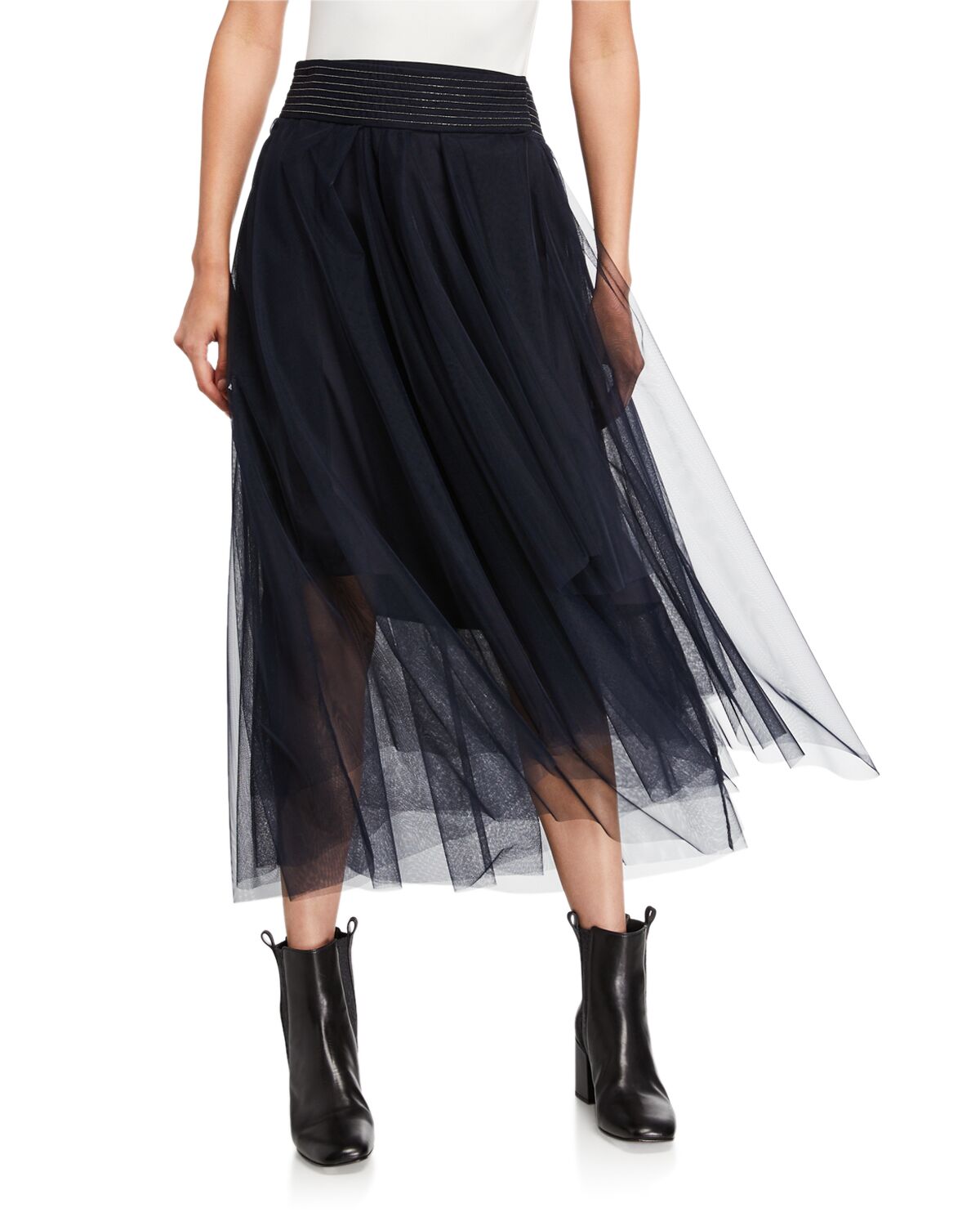 A beaded tulle skirt by Brunello Cucinelli.