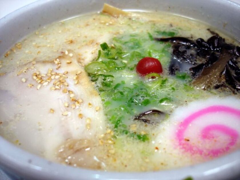 Signature shio ramen at Hokkaido Ramen Santouka on Paularino Avenue in Costa Mesa.
