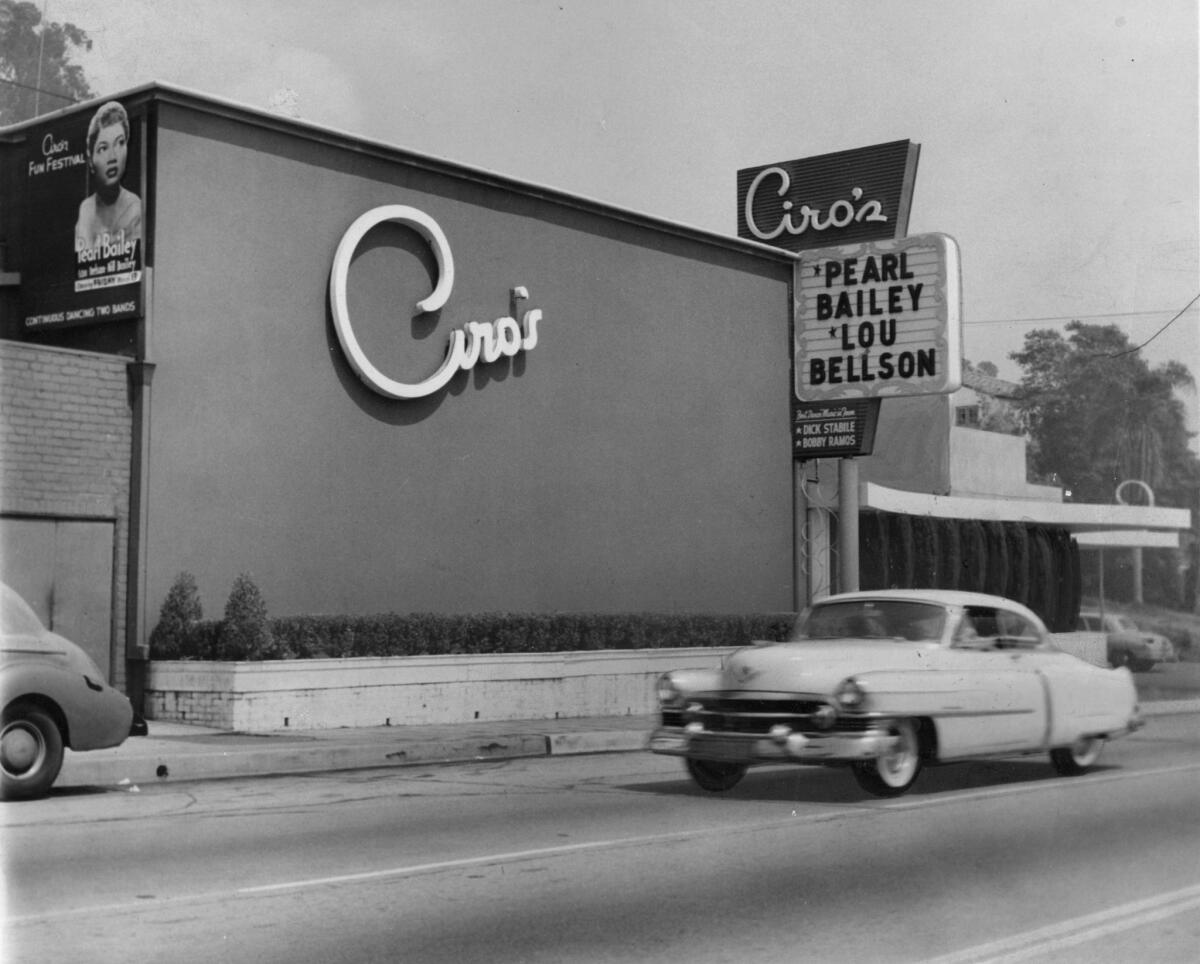 Ciro's Nightclub in 1953. (Los Angeles Times File Photo)