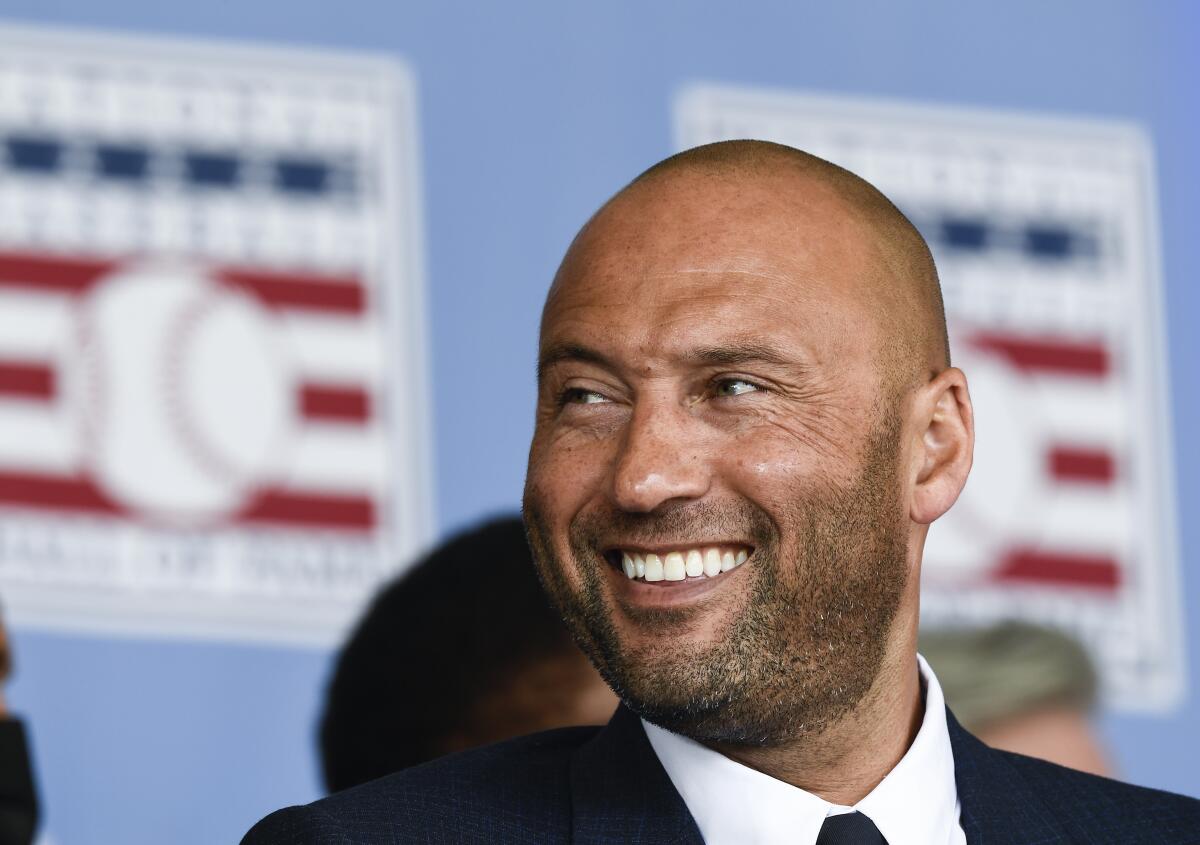 Yankees star Derek Jeter inducted into Baseball Hall of Fame, National  Sports