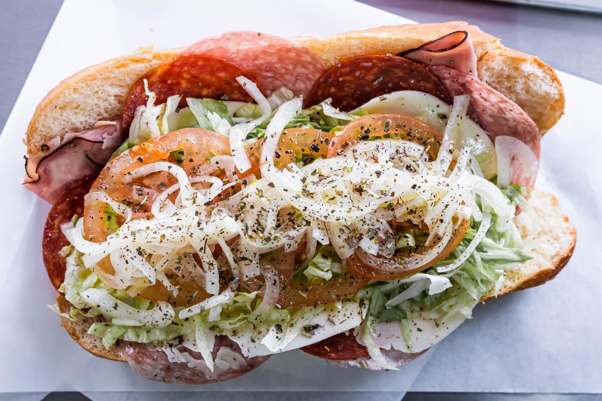Dougie’s Best Steaks & Hoagies fills its sandwiches with meat, cheese and plenty more.