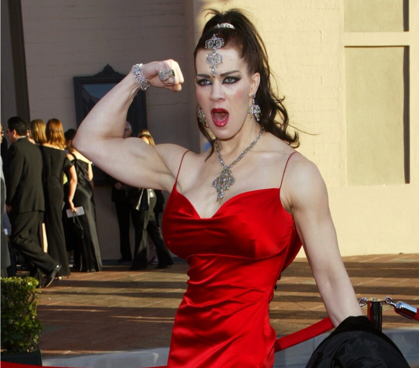 The Los Angeles County coroner's office is investigating the death of former pro wrestler Chyna, shown in 2003. It could be months before toxicology test results determine the cause of death.