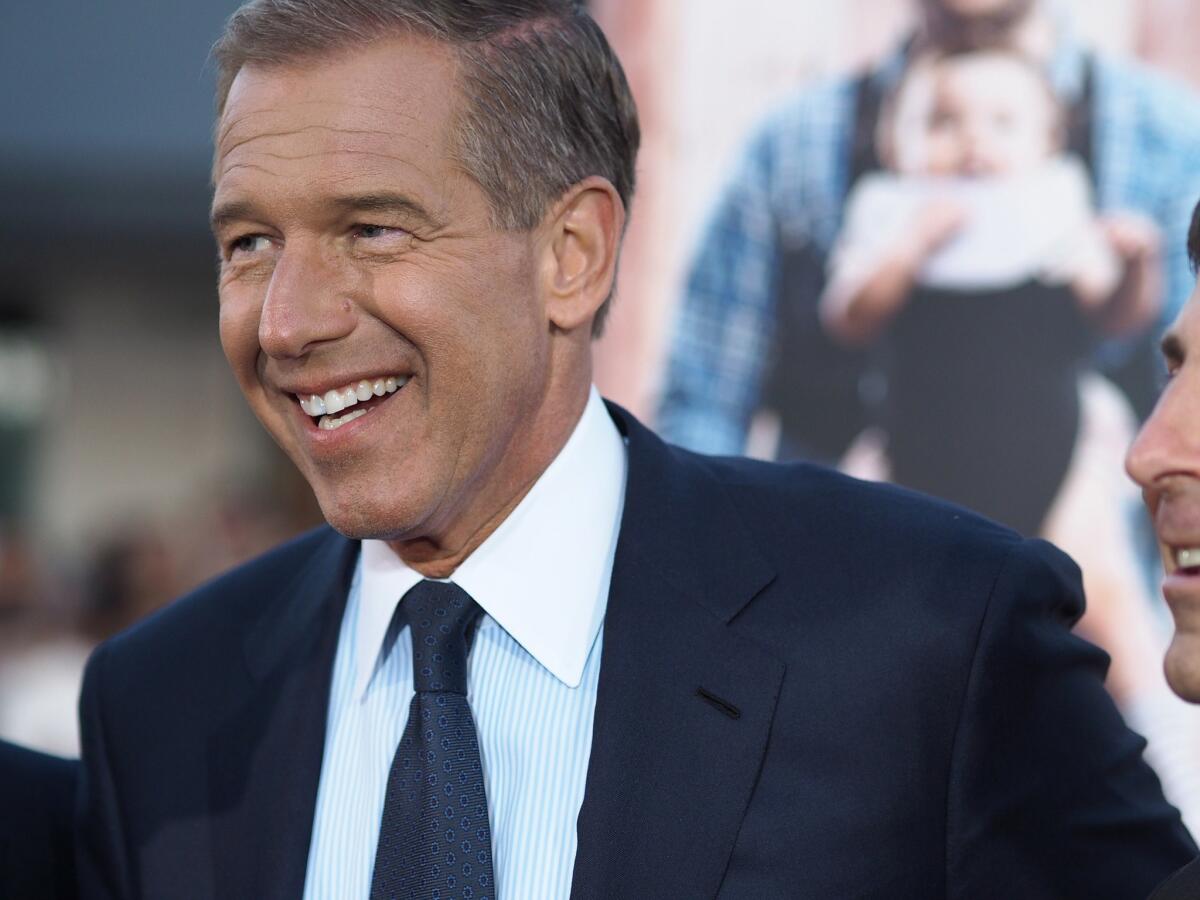Brian Williams’ interest in comedy has become an issue in light of his six-month suspension after making false statements about being in a Chinook helicopter that was forced down by enemy fire during the 2003 U.S. invasion of Iraq.