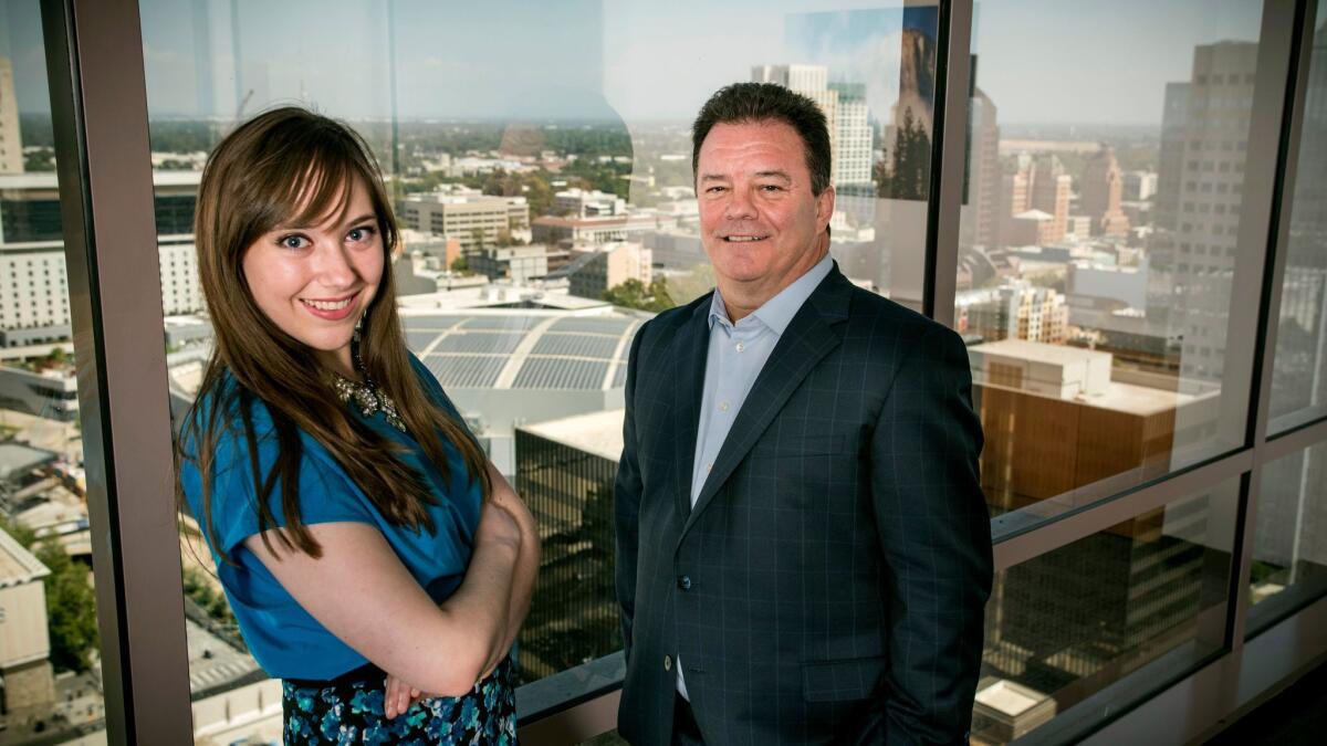 Cynthia Carrillo and Barry Broome of the Greater Sacramento Economic Council attempt to recruit Bay Area technology companies to Sacramento.