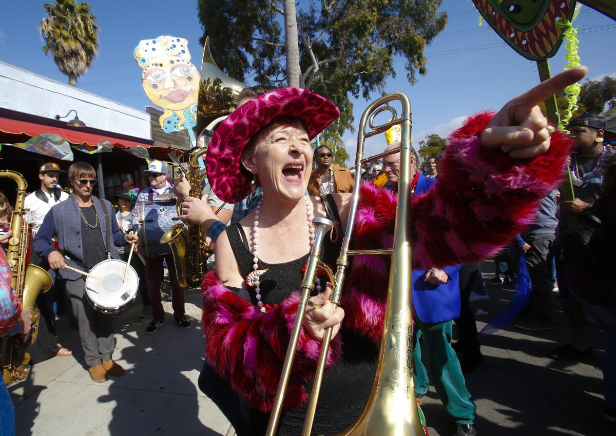 Trombonist April West and Euphoria Brass Band