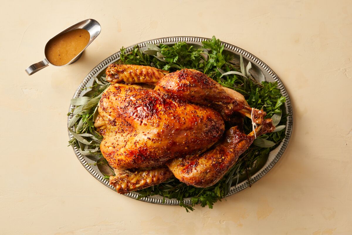 Maple-Glazed Turkey. Food Stylist by Ben Mims / Julie Giuffrida and propped by Samantha Margherita.