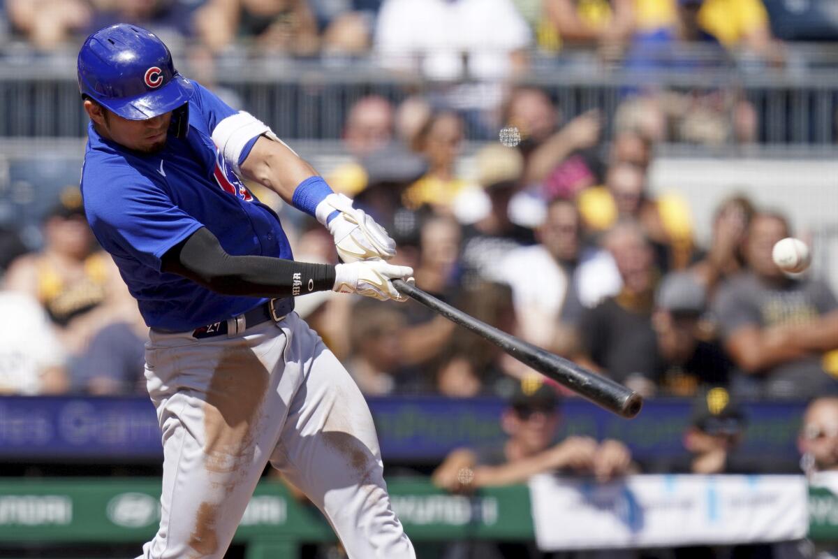 Bellinger leads Cubs past the Pirates in final game of series