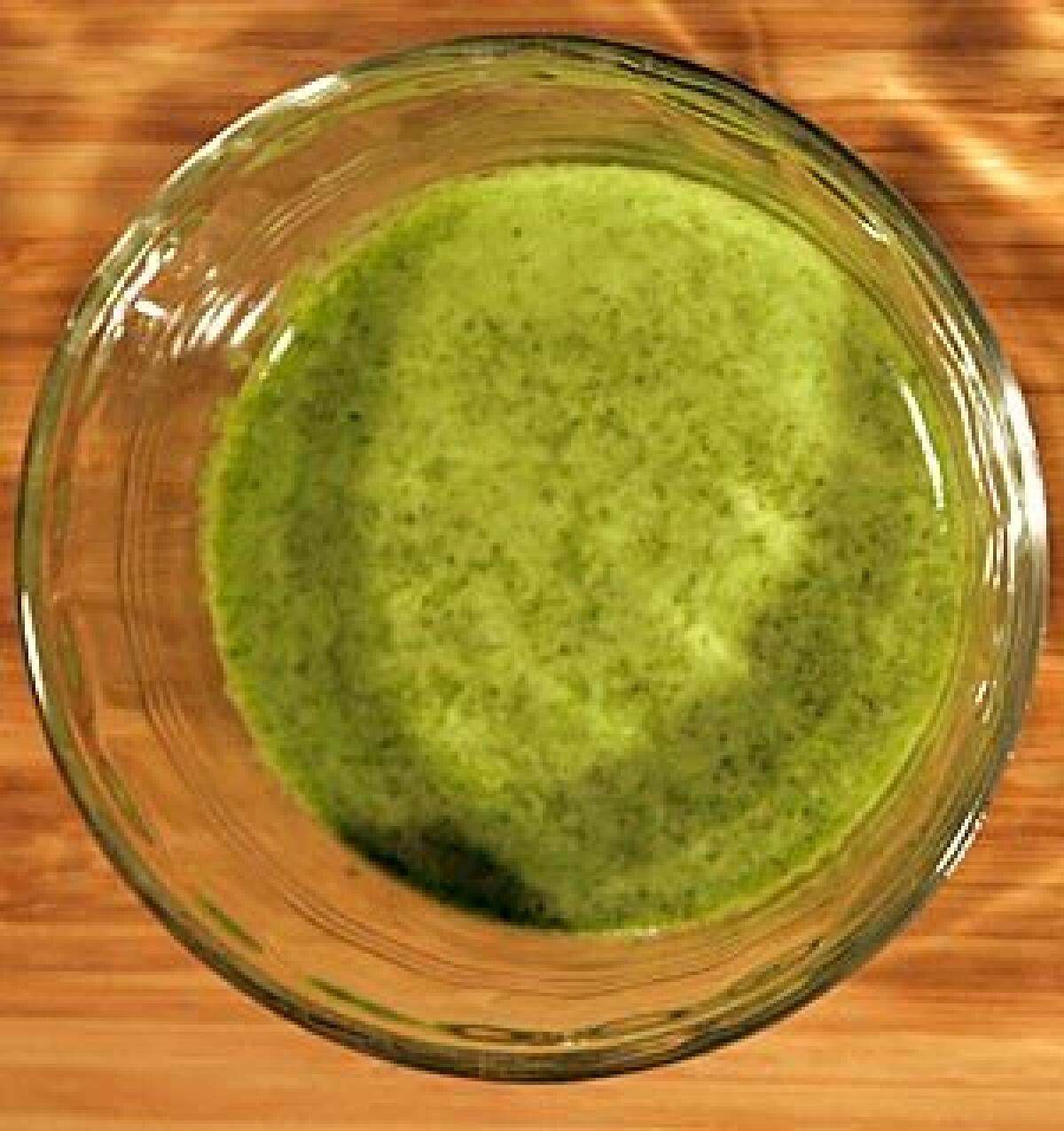 Green cilantro sauce