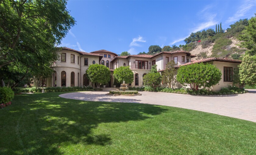 A gated Mediterranean villa in Beverly Park