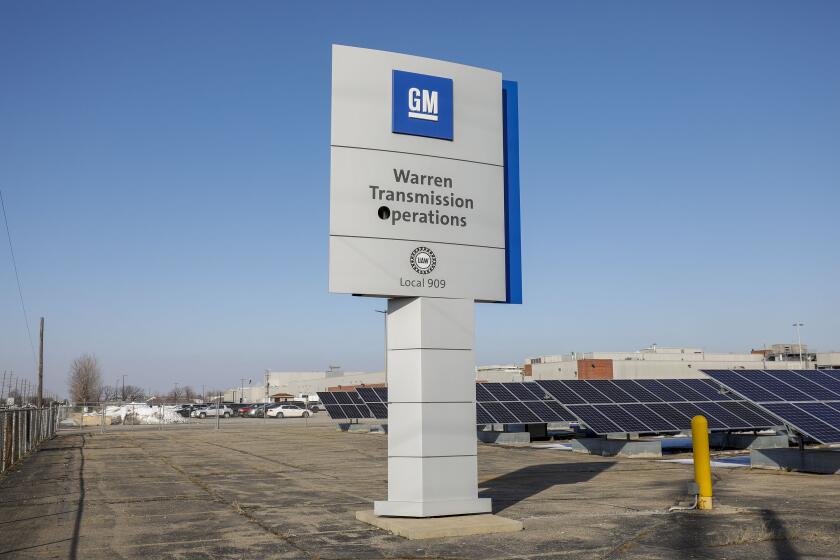 WARREN, MI - FEBRUARY 22: A General Motors Warren Transmission Operations sign is shown at the plant where United Auto Workers members held a prayer vigil on February 22, 2019 in Warren, Michigan. Almost 300 people are being laid off at the plant as a result of GM's decision to idle the Warren facility. (Photo by Bill Pugliano/Getty Images)