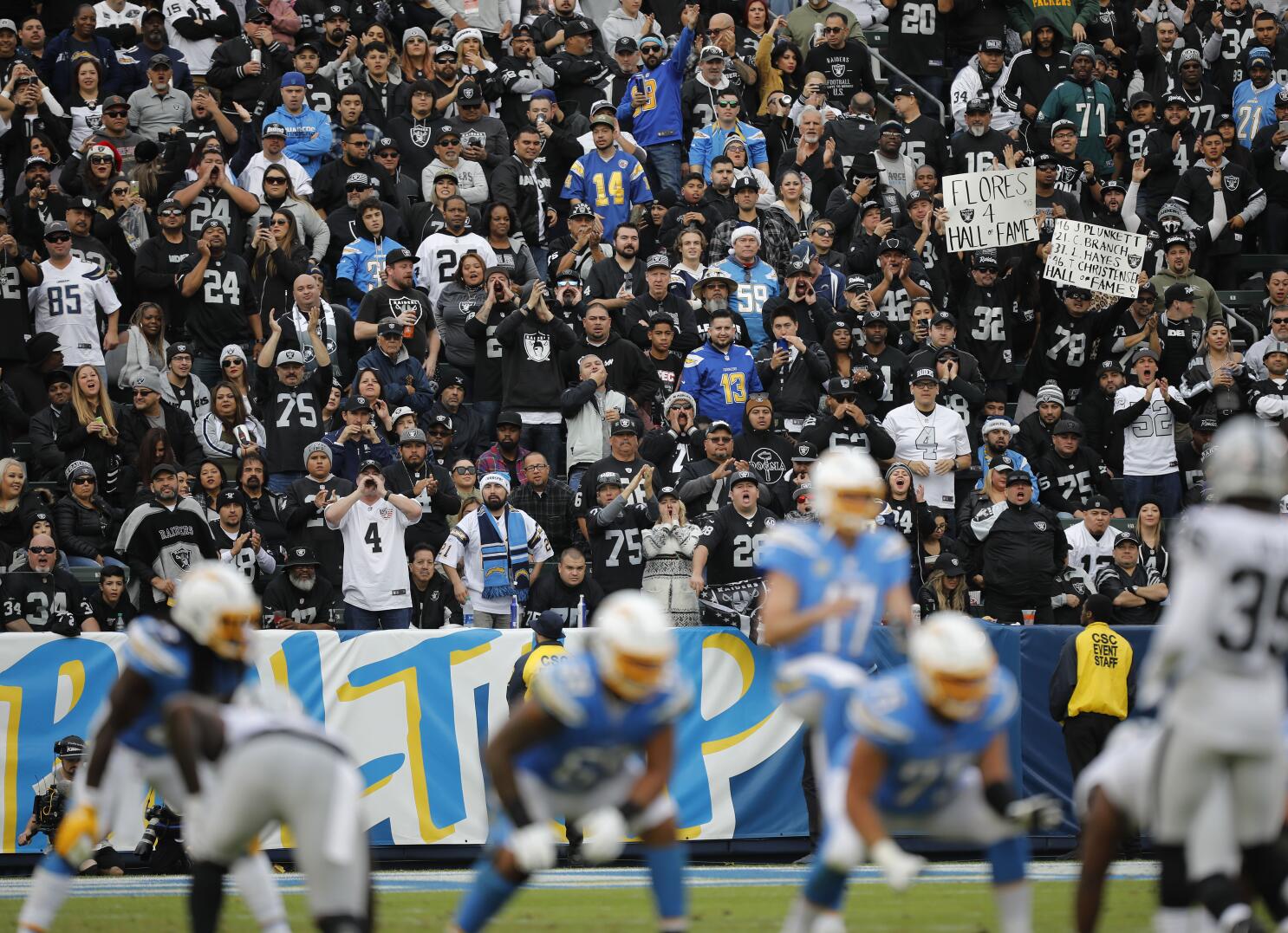 Chargers host Raiders looking to extend winning run for home team in series