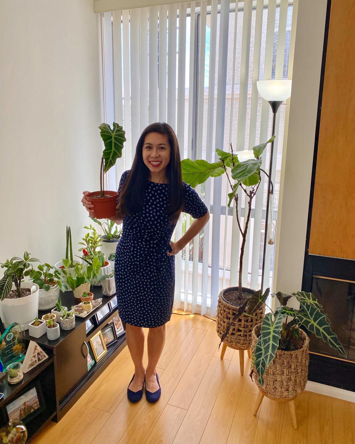 Reader Christine Thang with her plants