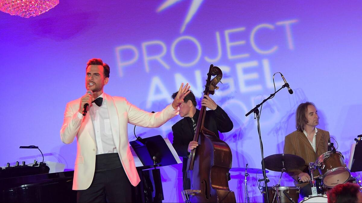 Cheyenne Jackson performs during Project Angel Food's 2018 Angel Awards.