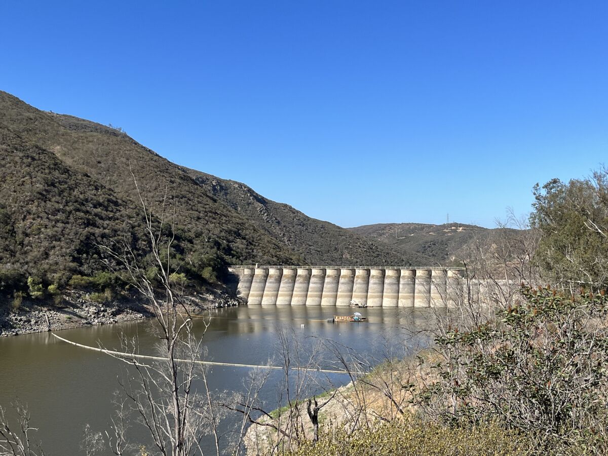 The Lake Hodges dam is currently under repair.