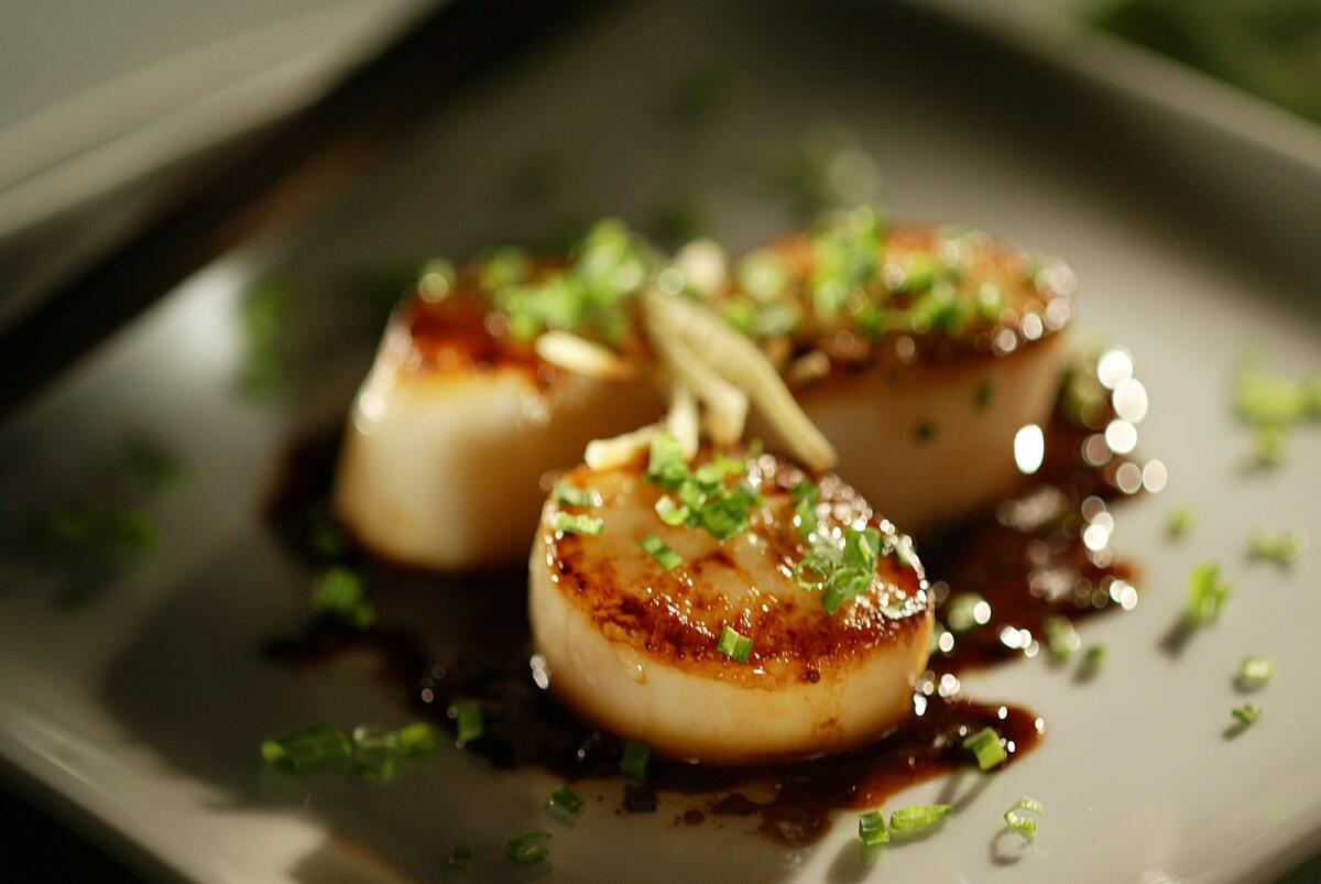 Recipe: Seared scallops with ponzu, ginger and chives