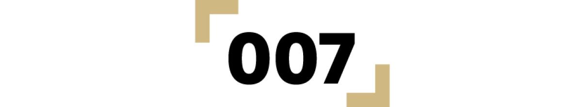 graphic of the number 007