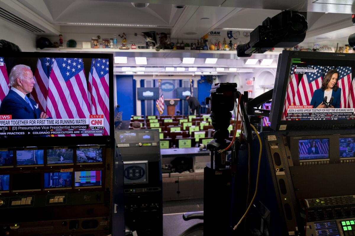 The press briefing room at the White House.
