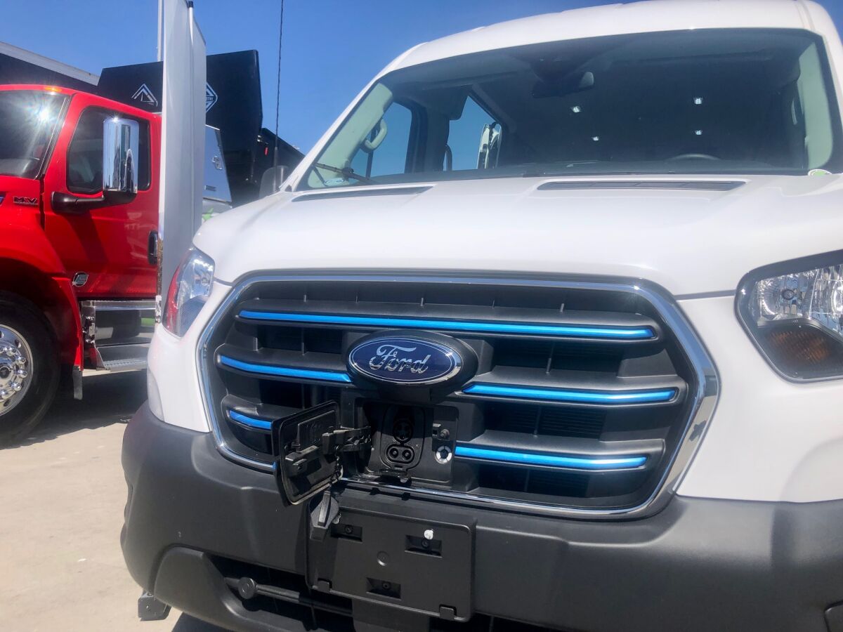 The Ford E-Transit, an all-electric van 