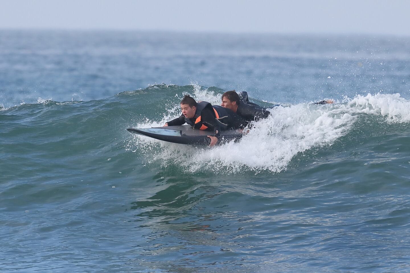 Surf students and instructors had a great day on the waves