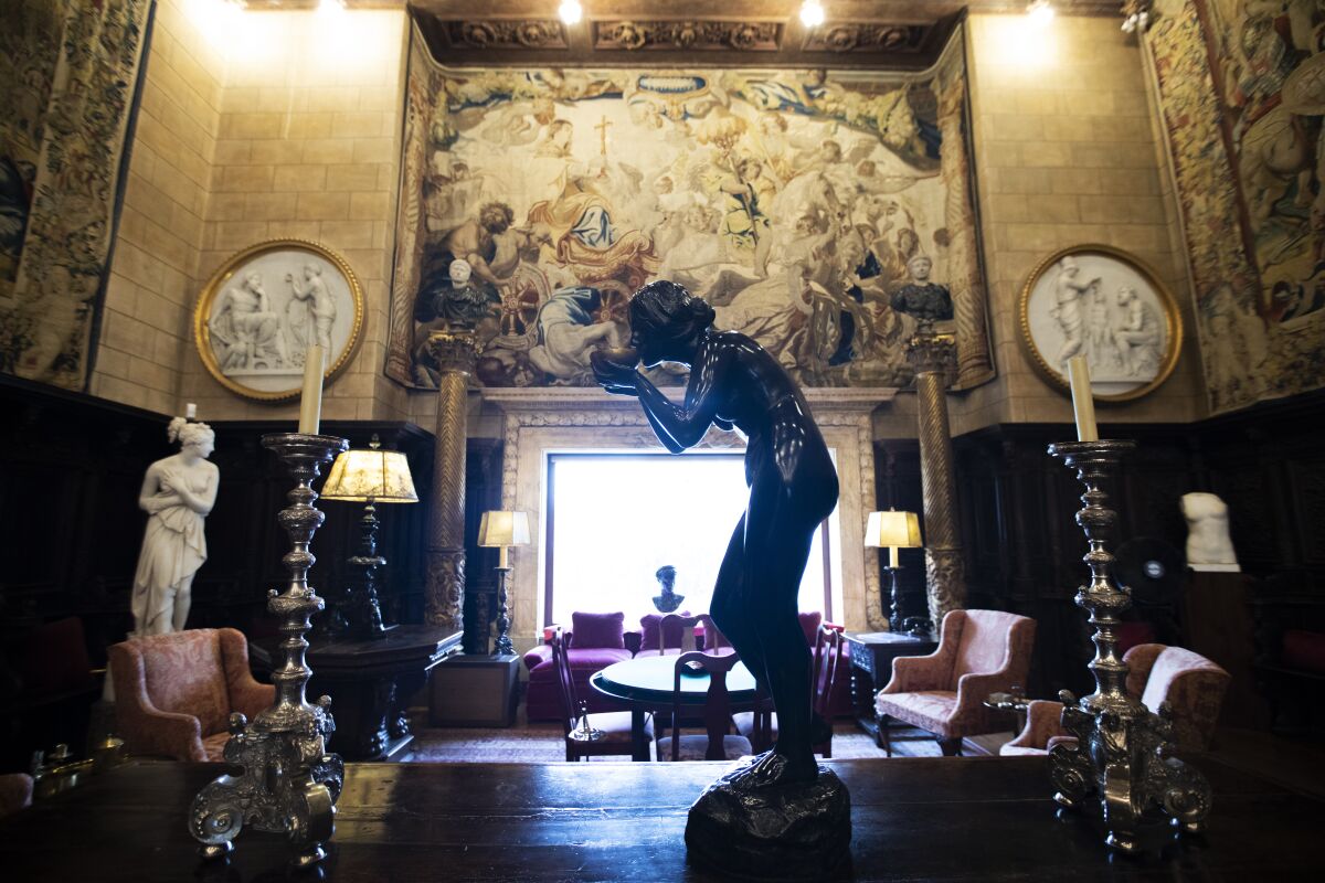 The Assembly Room is the room where guests would be greeted by William Hearst for pre-dinner cocktails inside Casa Grande.