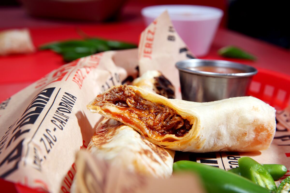 The birria burrito from Burritos La Palma.