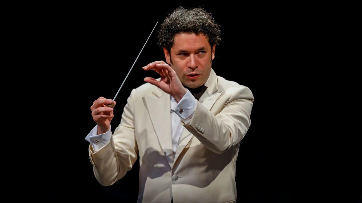 Los Angeles Philharmonic conductor Gustavo Dudamel, photographed earlier in the week.