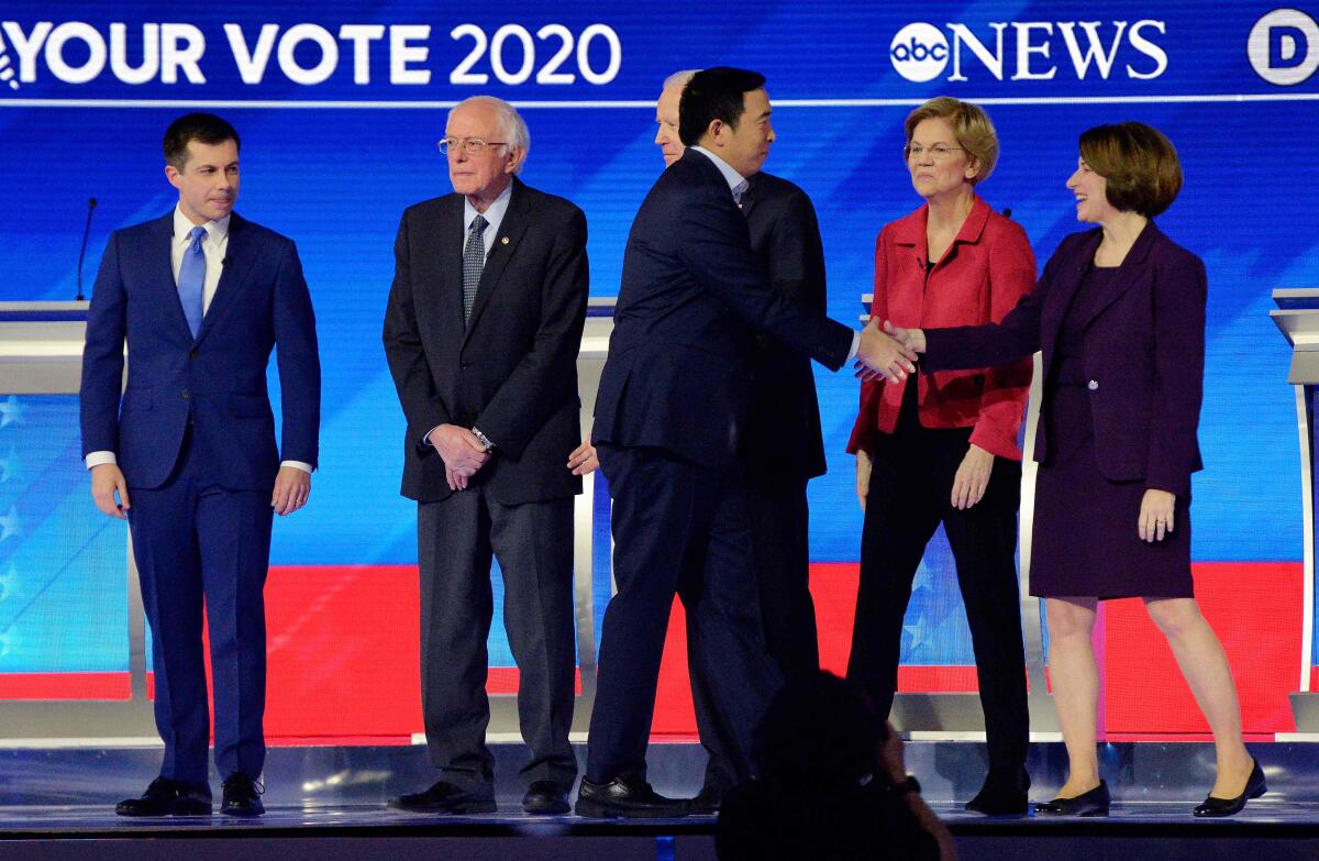 Democratic presidential candidates in Manchester, N.H.
