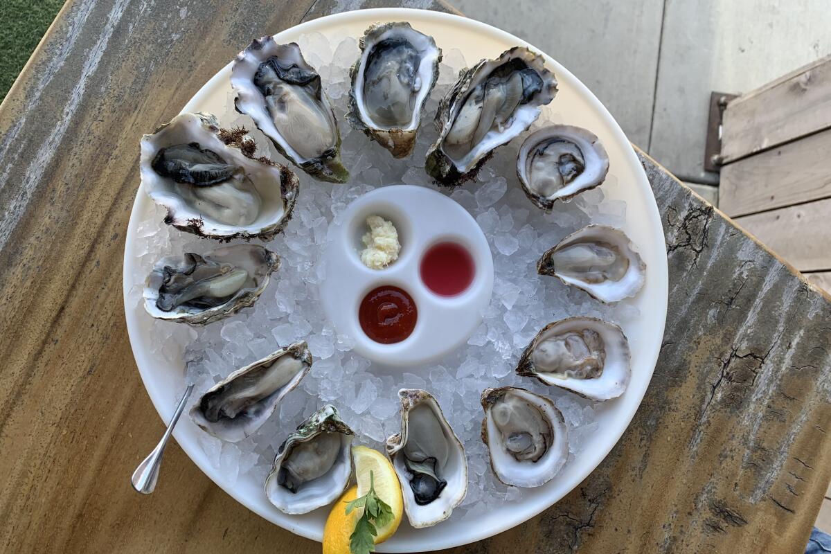 Tangaroa Fish Market showcases all things New Zealand, including oysters on the half shell sourced from the island nation.