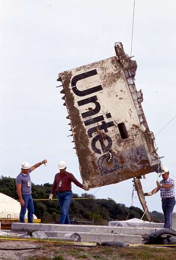 Debris that had been recovered from the space shuttle Challenger disaster is buried in a missile silo at Kennedy Space Center.