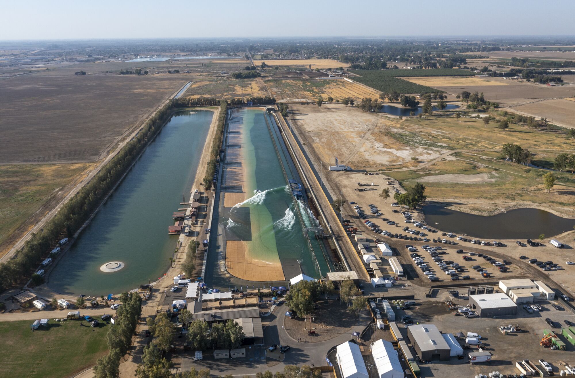 A look at Kelly Slater's Surf Ranch from the sky