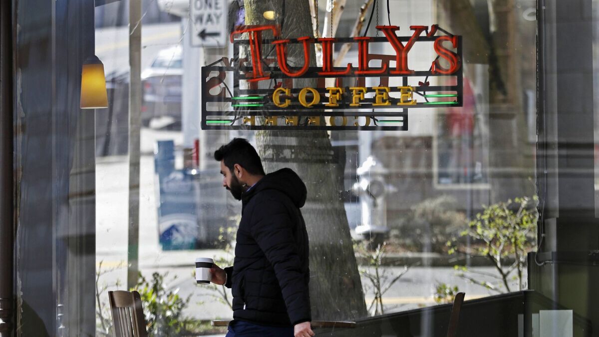 A Tully's Coffee in Tacoma, Wash., in March.