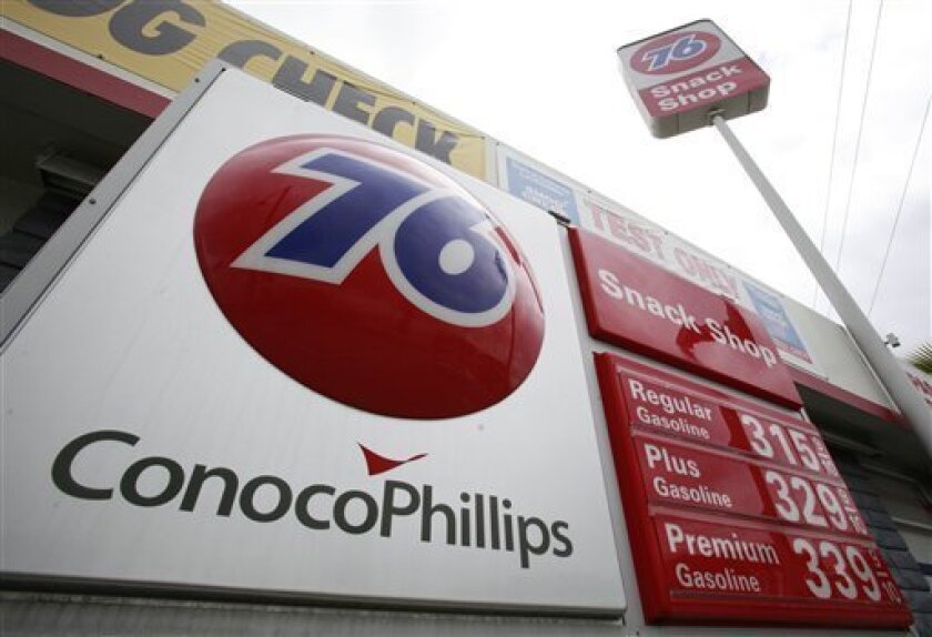 conocophillips 1q profit jumps on oil prices the san diego union tribune the san diego union tribune