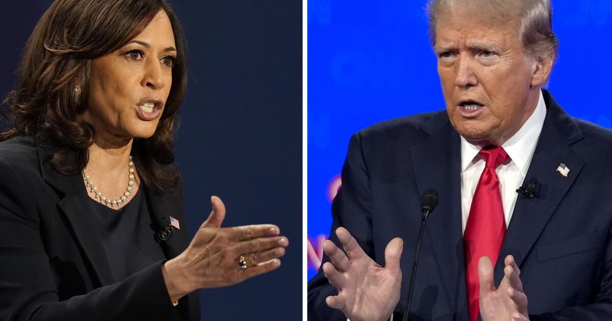 Column: ‘Never Trump’ didn’t work for Biden. Will ‘Never Kamala’ work for Trump?