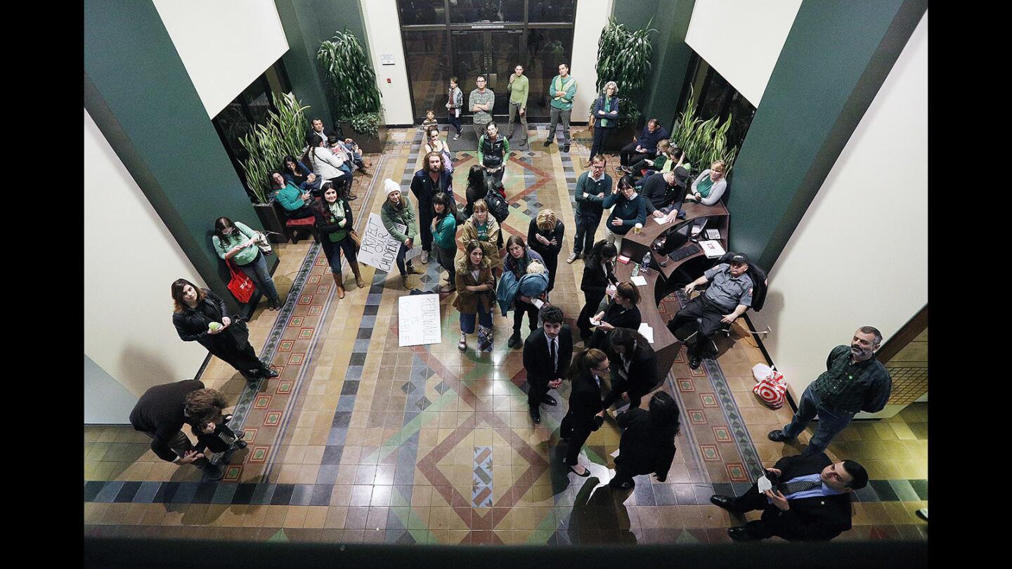 Photo Gallery: Protest at Glendale City Hall over Grayson Power Plant proposed expansion