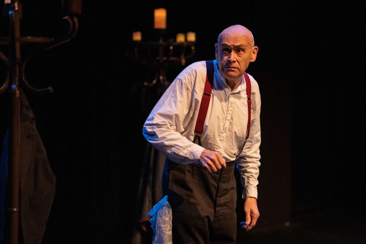 David Mynne in Charles Dickens’ "A Christmas Carol" at the Wallis in Beverly Hills.