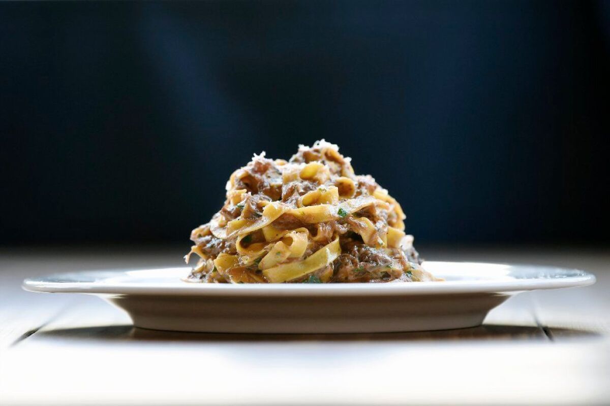 Tagliolini with duck ragu from Hippo restaurant in Highland Park.