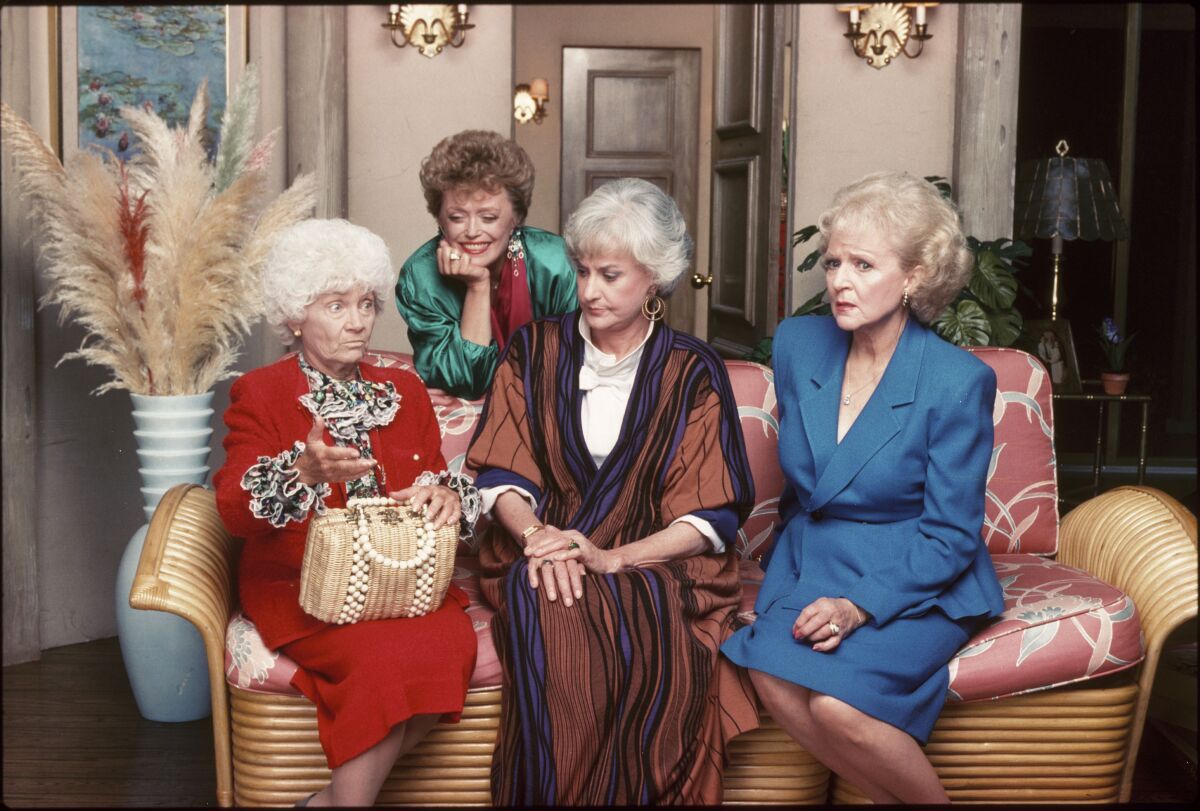  Estelle Getty, left, Rue McClanahan, Bea Arthur and Betty White in "The Golden Girls."  